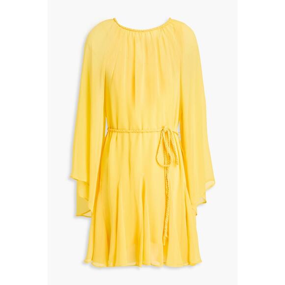Alice + Olivia Belted Crepon Mini Dress - Picture 1 of 4